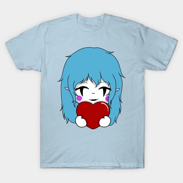 candy cane valentine chibi T-Shirt by LillyTheChibi